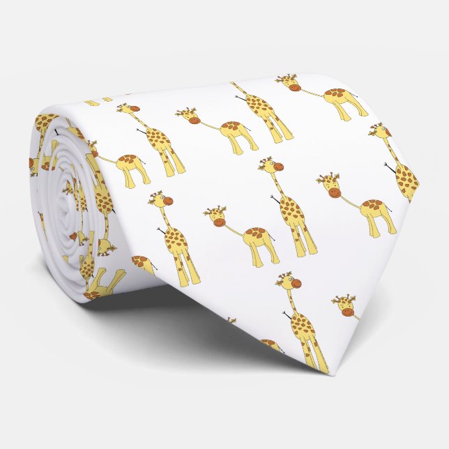 Adult and Young Giraffe Tie (Rolled)