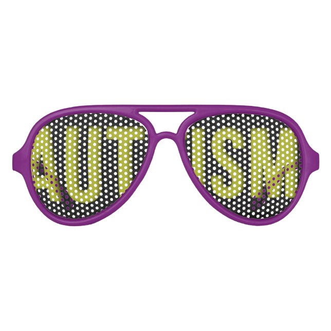 Adult Awareness Aviator Shades Purple (Front)