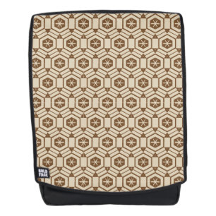 Adult Backpack - Geometric Shapes in Browns