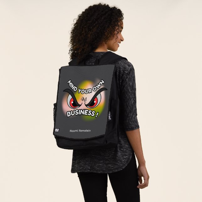Adult Backpack : Mind Your Own (dark grey) (Worn)