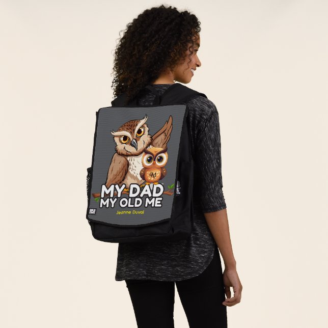 Adult Backpack : My Dad My Old Me (grey) (Worn)