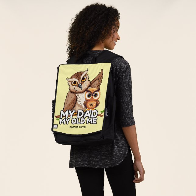 Adult Backpack : My Dad My Old Me (yellow) (Worn)