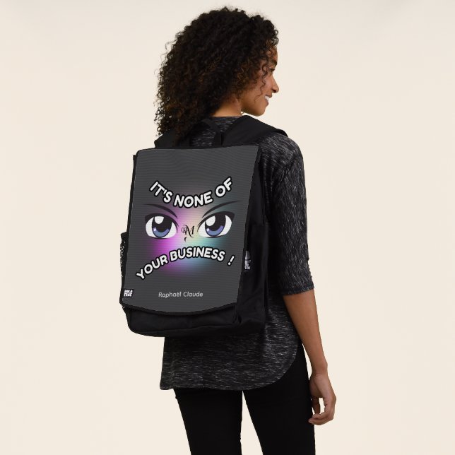 Adult Backpack : None of Yours (dark grey) (Worn)