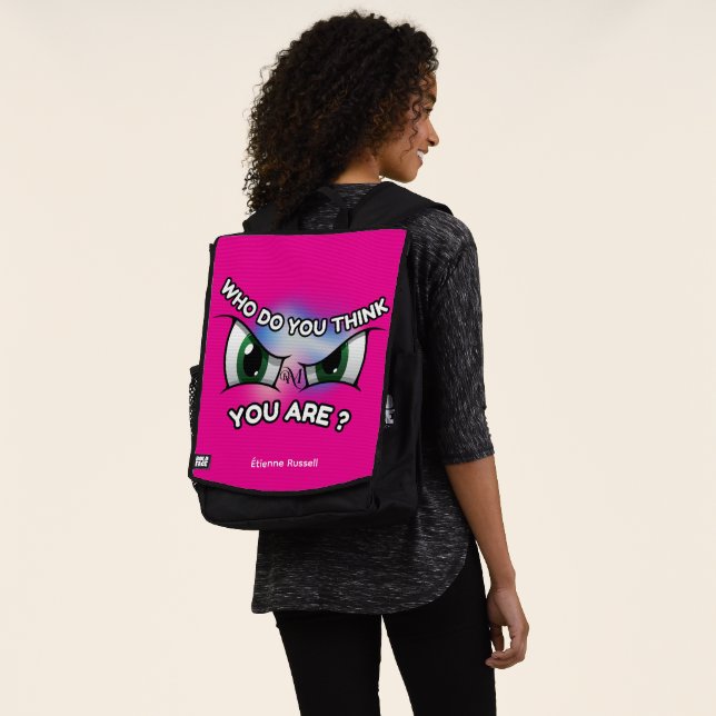 Adult Backpack : Who Do You Think (pink) (Worn)