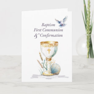 Adult Baptism Communion Confirmation RCIA Blessing Card