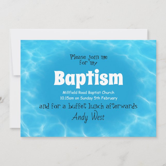 Adult baptism invitation (Front)
