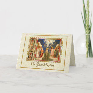 Adult Baptism of Jesus by John the Baptist Card