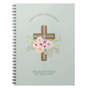 Adult Baptism Washed by Water Personalized Notebook