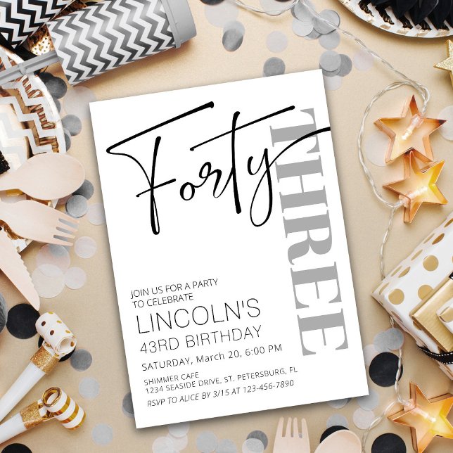 Adult Birthday 41 42 43 44 45 46 47 48 49 Invitation (Creator Uploaded)