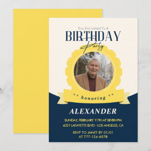Adult birthday 80th birthday invitation Modern