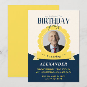 Adult birthday 90th birthday invitation Modern