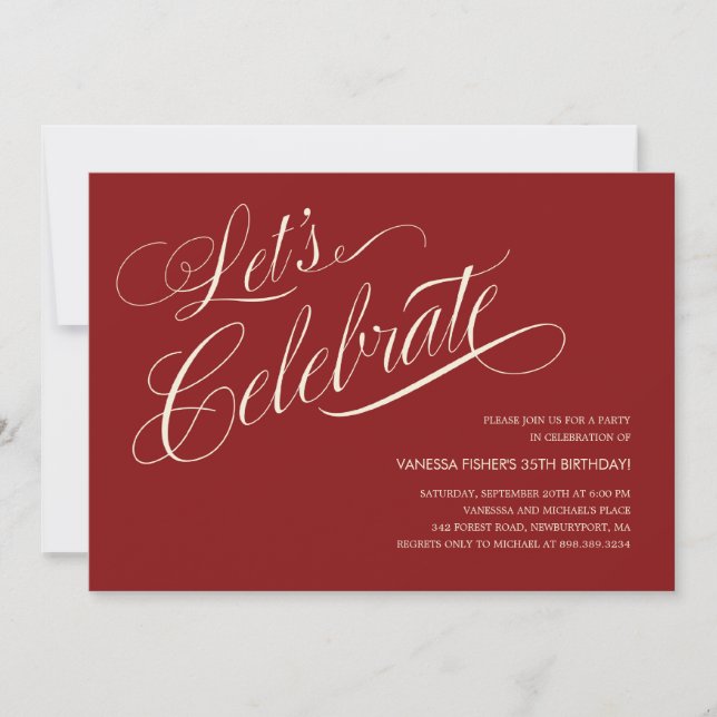 Adult Birthday Invitations (Front)