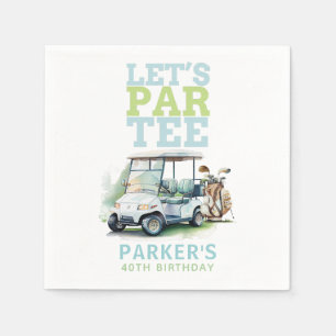Adult Birthday Partee Golf Personalized Napkin