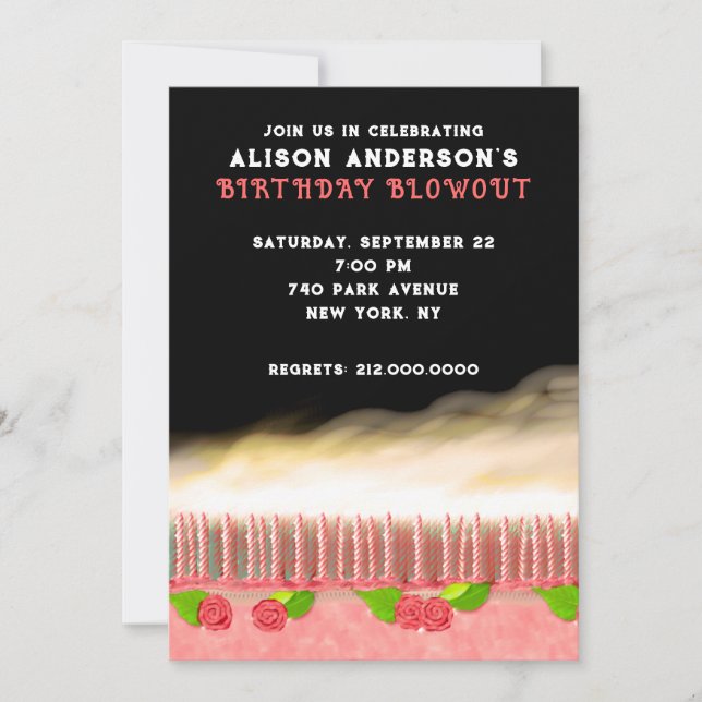 Adult Birthday Party Invitation (Front)