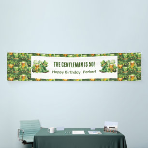 Adult Birthday St Patrick's Day Personalized Banner