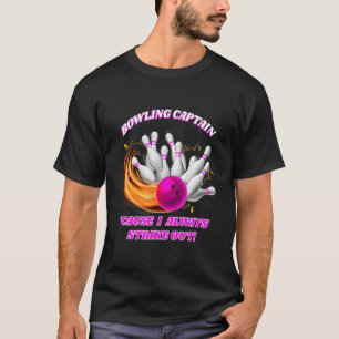 Adult   Bowling Captain Rollin' Bowlers Strike Out T-Shirt