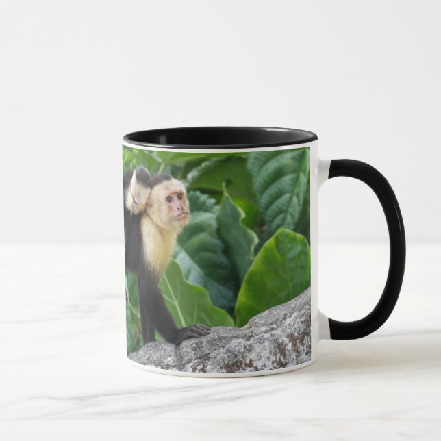 Adult Capuchin Monkey Carrying Baby On Its Back Mug (Right)