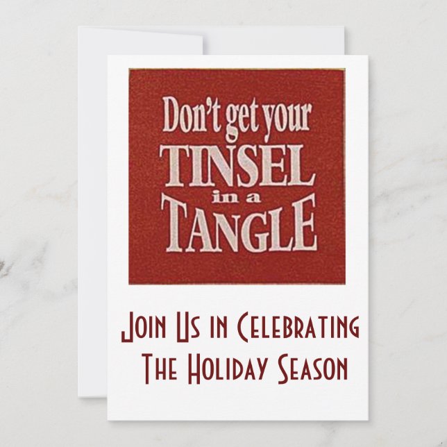 ADULT CHRISTMAS PARTY INVITATION= HUMOR AND FUN INVITATION (Front)
