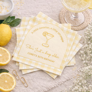 Adult Cocktail Birthday, “Just a Drop Older Napkin