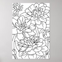 Adult Coloring Lotus Flowers 1