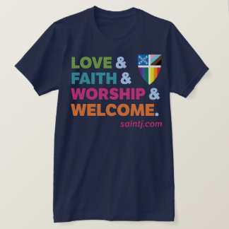 Adult Colour Welcome Pride + Episcopal Pride Shiel T-Shirt