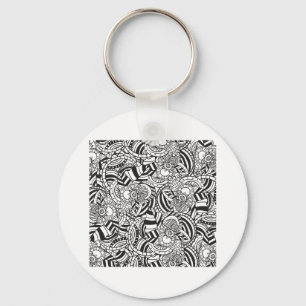 Adult colouring book keychain