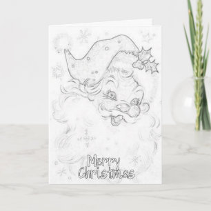 Adult Colouring Christmas Card