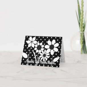 Adult Colouring Fun Flowers & Polka Dots Thank You