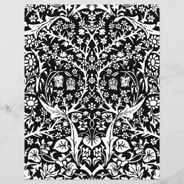 Adult Colouring Page - William Morris Blackthorn (Front)