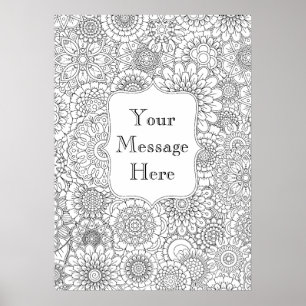 Adult Colouring Personalized Poster (Large 20x28")