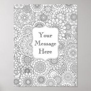 Adult Colouring Personalized Poster (Small
