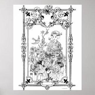 Adult Colouring Poster "Moments of Solitude Art"