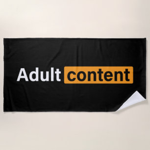 Adult Content Adult Humour Funny T-Shirt Beach Towel