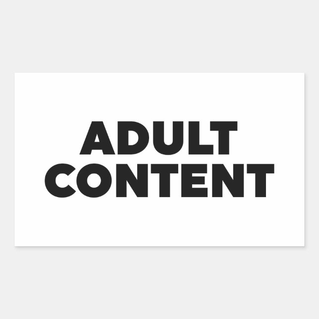 Adult Content Sticker (Front)