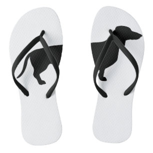 Adult, Dachshund Slim Straps Flip Flops