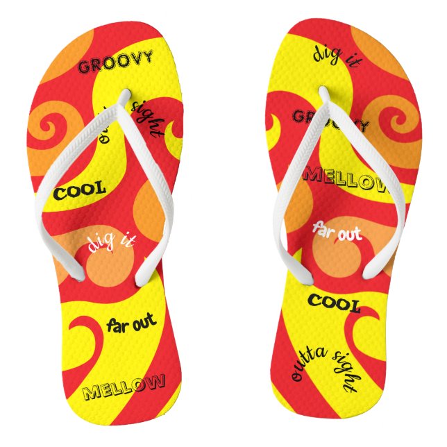 Adult Flip-Flops "Groovy" Flip Flops (Footbed)