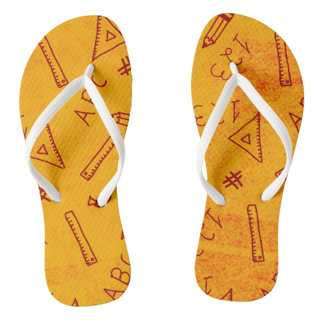 Adult Flip Flops, Slim Straps Flip Flops (Footbed)
