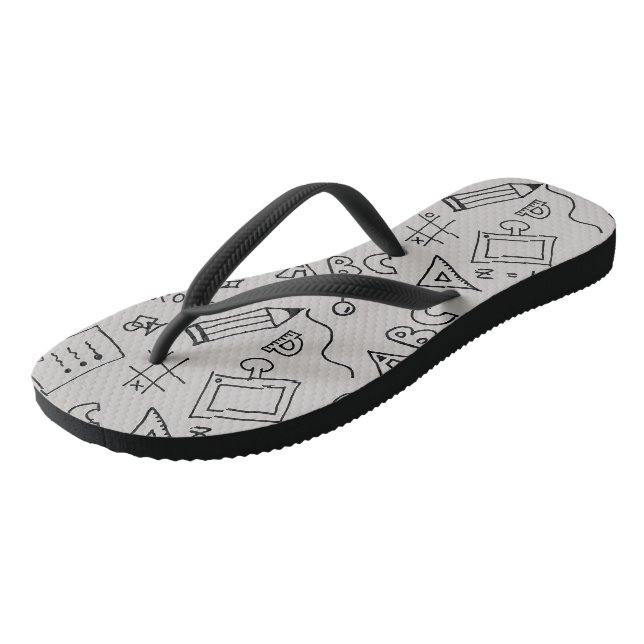 Adult Flip Flops, Slim Straps Flip Flops (Angled)