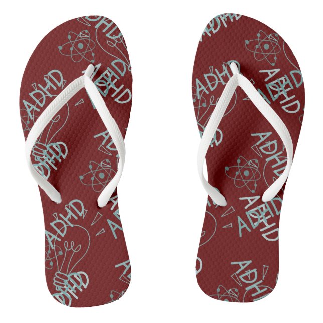 Adult Flip Flops, Slim Straps Flip Flops (Footbed)