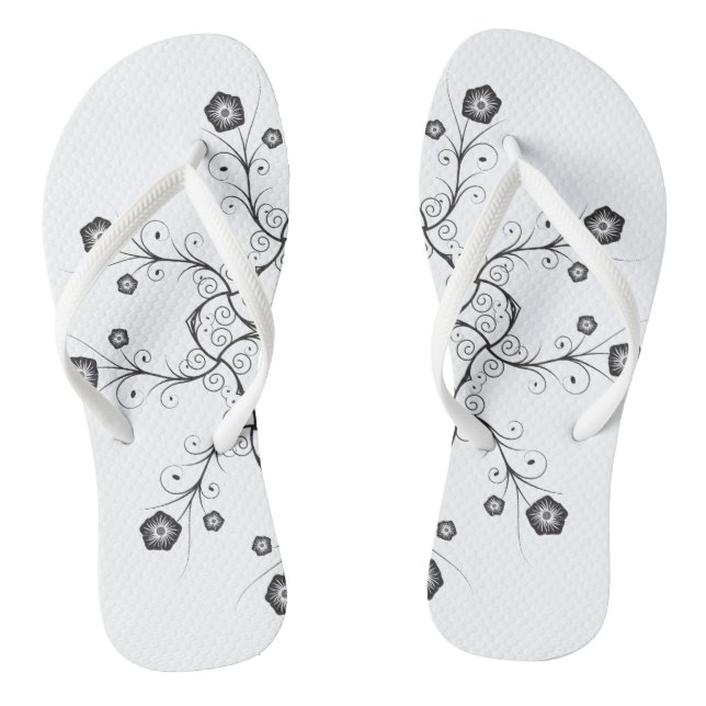Adult Flip Flops, Slim Straps Flops (Footbed)