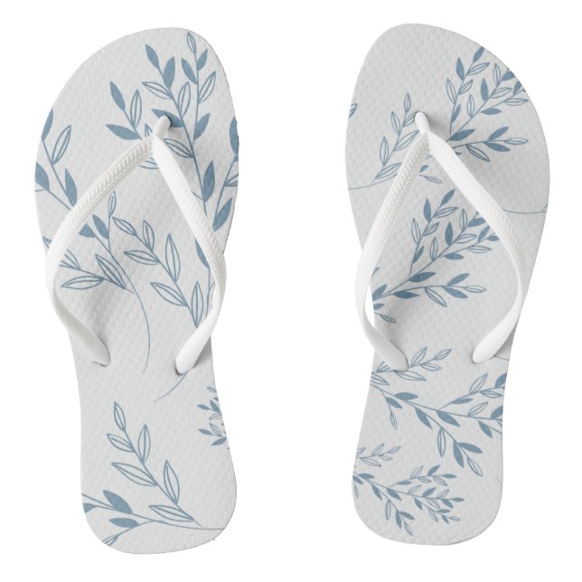 Adult Flip Flops, Slim Straps Flops (Footbed)