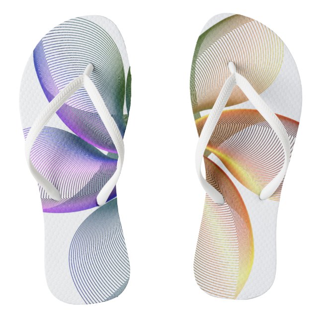 Adult Flip Flops, Slim Straps Flops (Footbed)