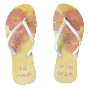 Adult Flip-Flops "Soft Yellows and Pinks" Flip Flops