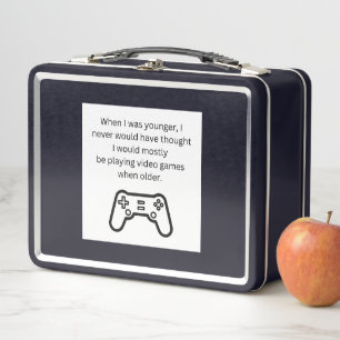 Adult Game Player Funny Gaming Metal Lunch Box