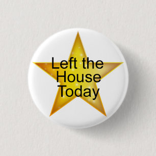 Adult Gold Star 1 Inch Round Button