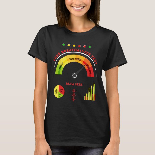 Adult Halloween Costume Breathalyzer Mens Hallowee T-Shirt (Front)