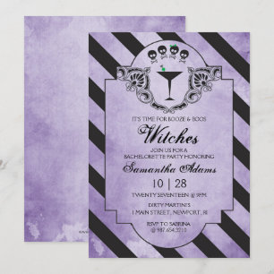 Adult Halloween Invitations Gothic Black