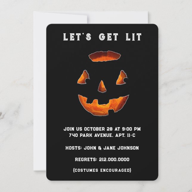 Adult Halloween Party Invitations (Front)