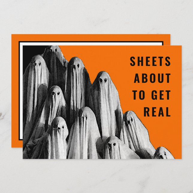 Adult Halloween Party Invitations (Front/Back)