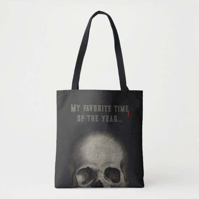 Adult Halloween Party Skull Black  Tote Bag (Front)